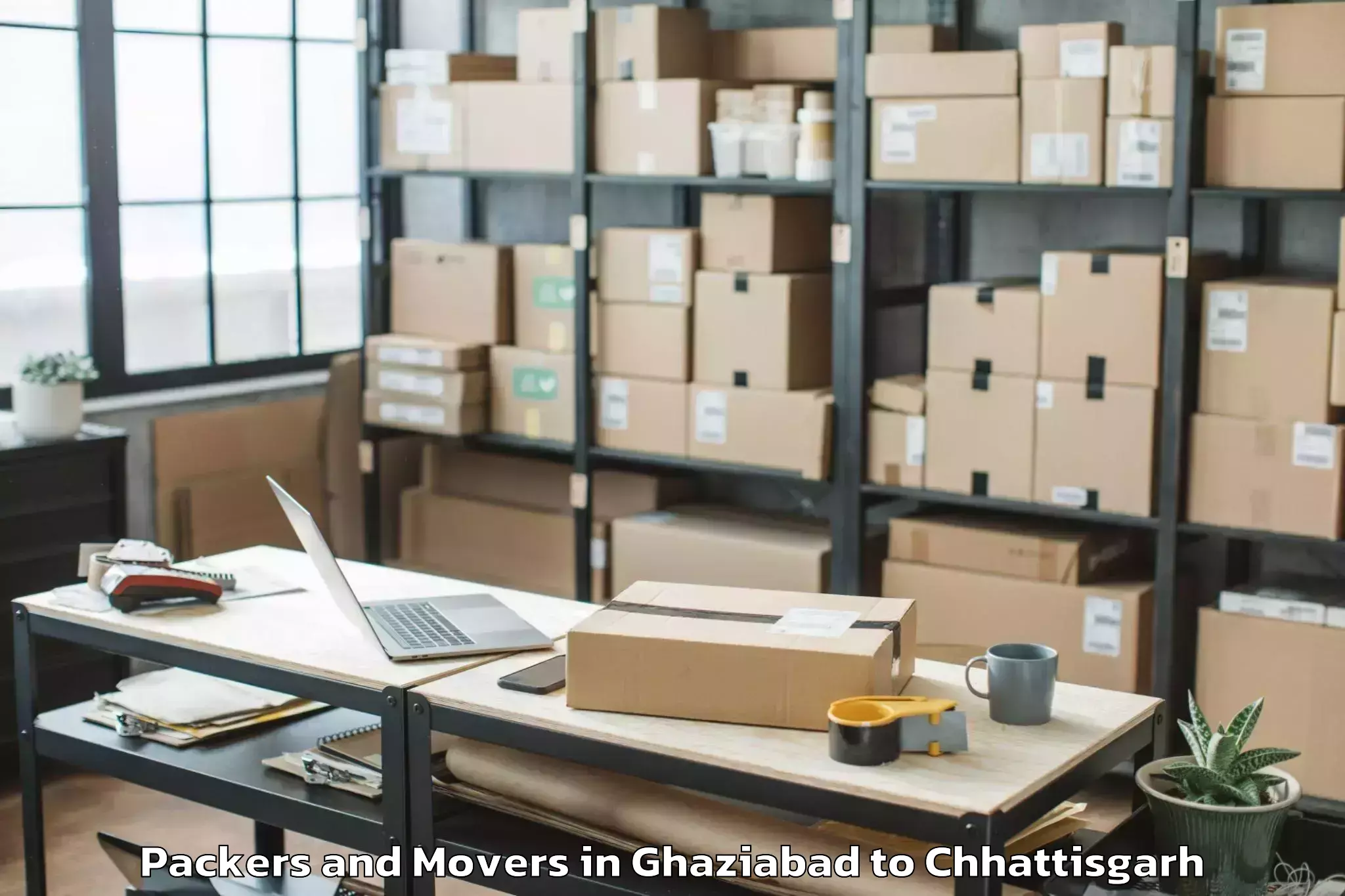 Book Ghaziabad to Jagdalpur Airport Jgb Packers And Movers